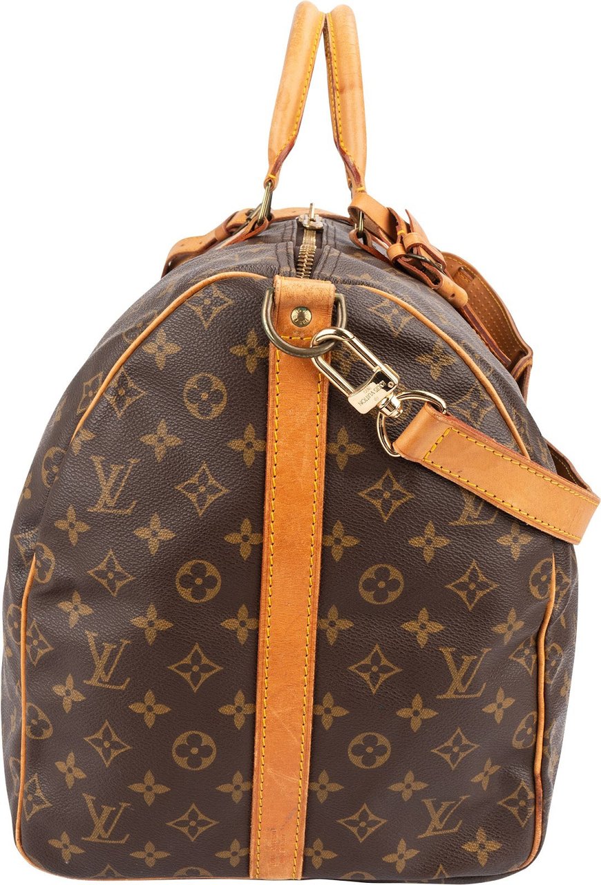 Louis Vuitton Louis Vuitton Monogram Canvas Keepall 55 Bandoulière Travel Bag Bruin