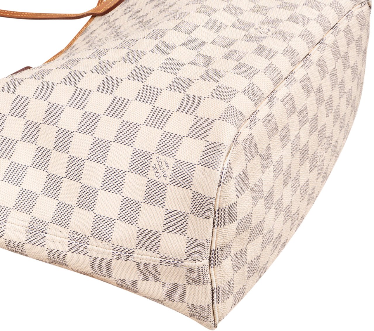 Louis Vuitton Monogram Damier Azur Canvas Neverfull MM Shoulder Bag Wit