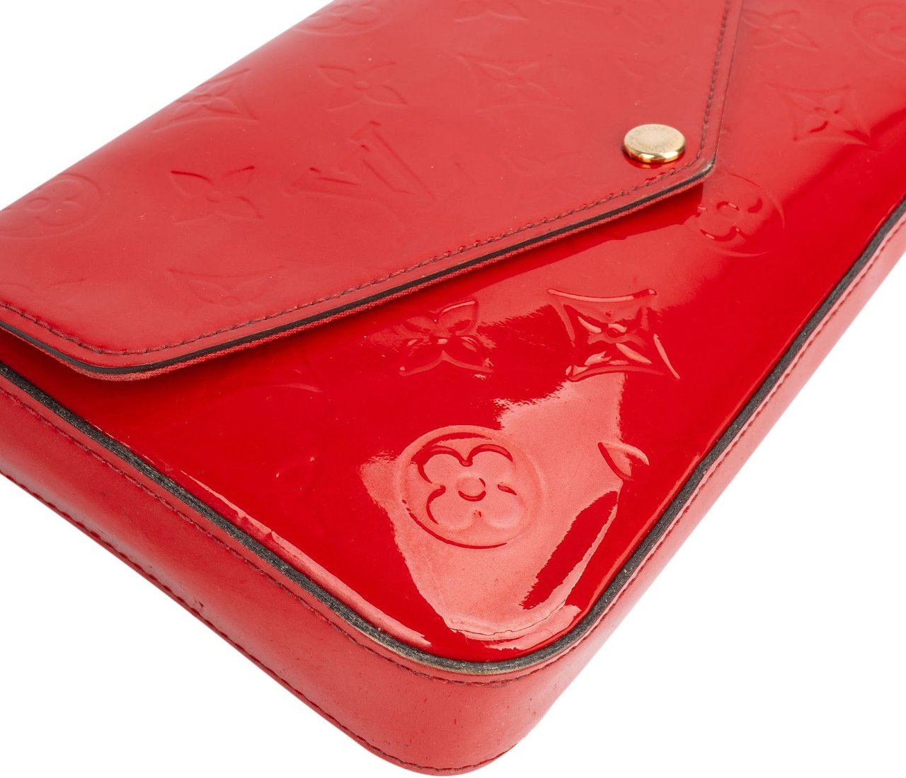 Louis Vuitton Louis Vuitton Vernis Leather Monogram Felicie Crossbody Bag Rood