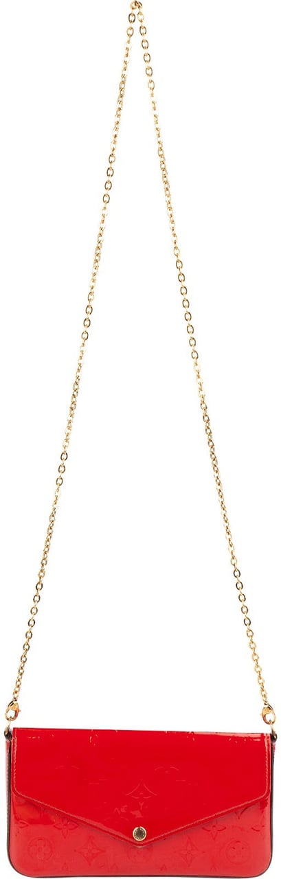Louis Vuitton Louis Vuitton Vernis Leather Monogram Felicie Crossbody Bag Rood