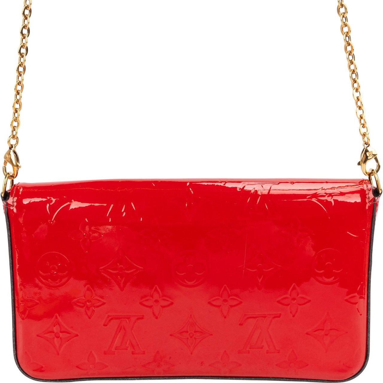 Louis Vuitton Louis Vuitton Vernis Leather Monogram Felicie Crossbody Bag Rood