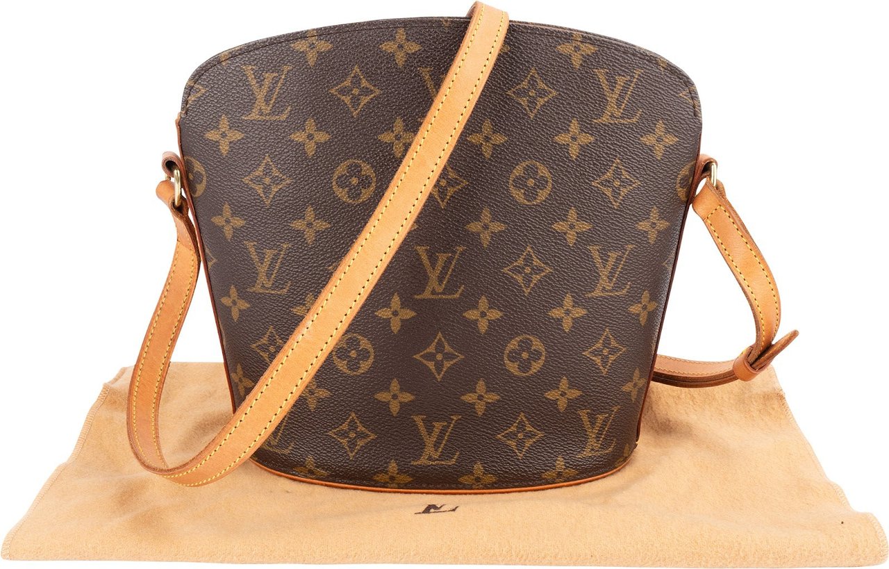 Louis Vuitton Louis Vuitton Monogram Canvas Drouot Crossbody Bag Bruin