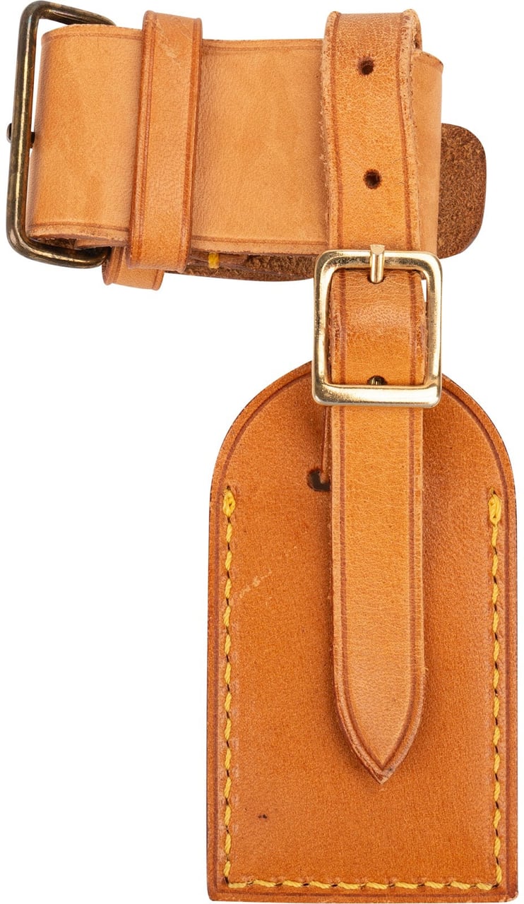Louis Vuitton Louis Vuitton Vachetta Leather Luggage Tag Set Bruin