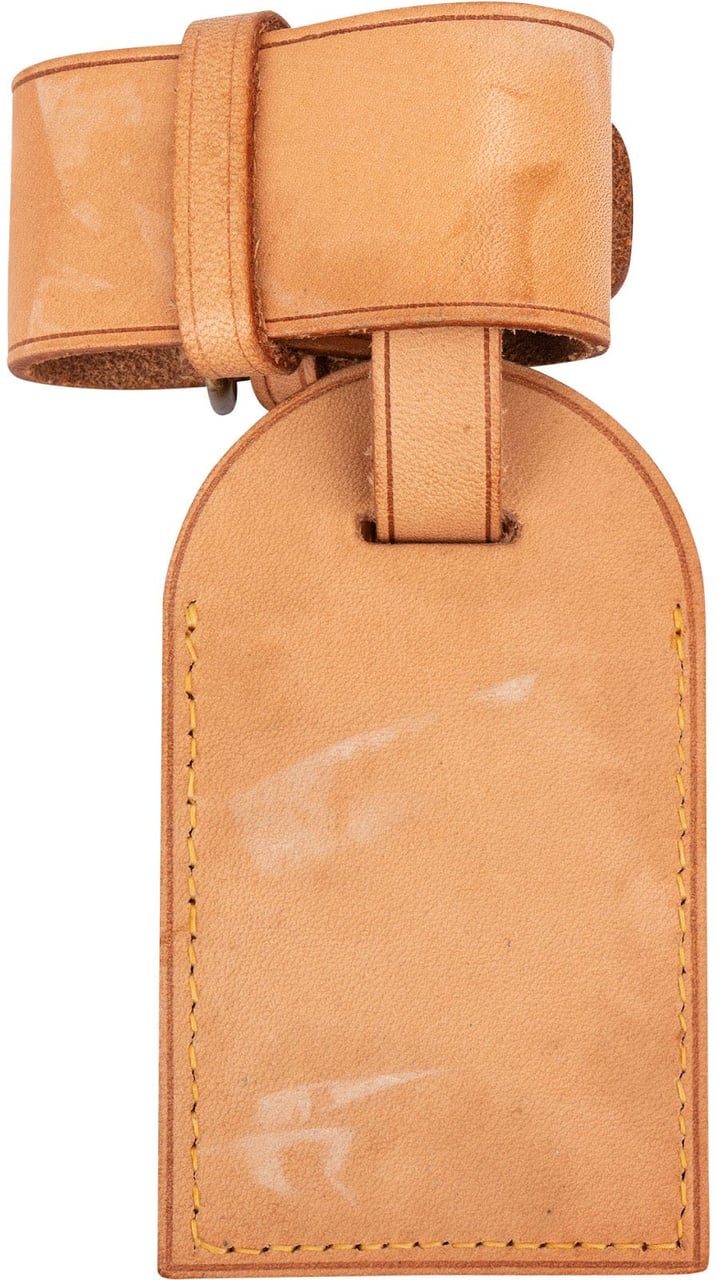 Louis Vuitton Vachetta Leather Luggage Tag Set Neutraal