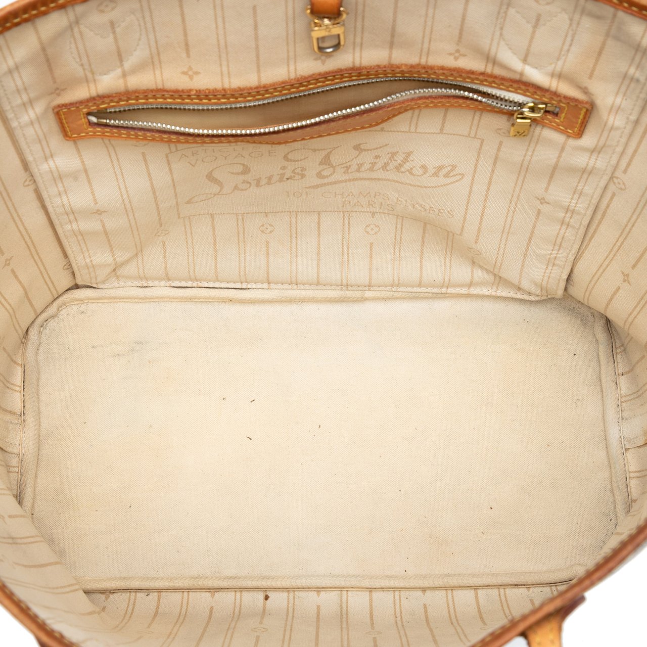 Louis Vuitton Damier Azur Neverfull MM Wit