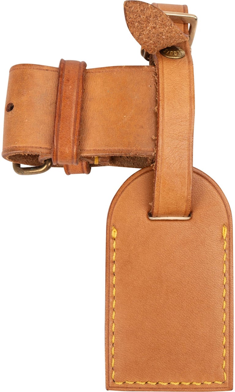 Louis Vuitton Louis Vuitton Vachetta Leather Luggage Tag Set Bruin