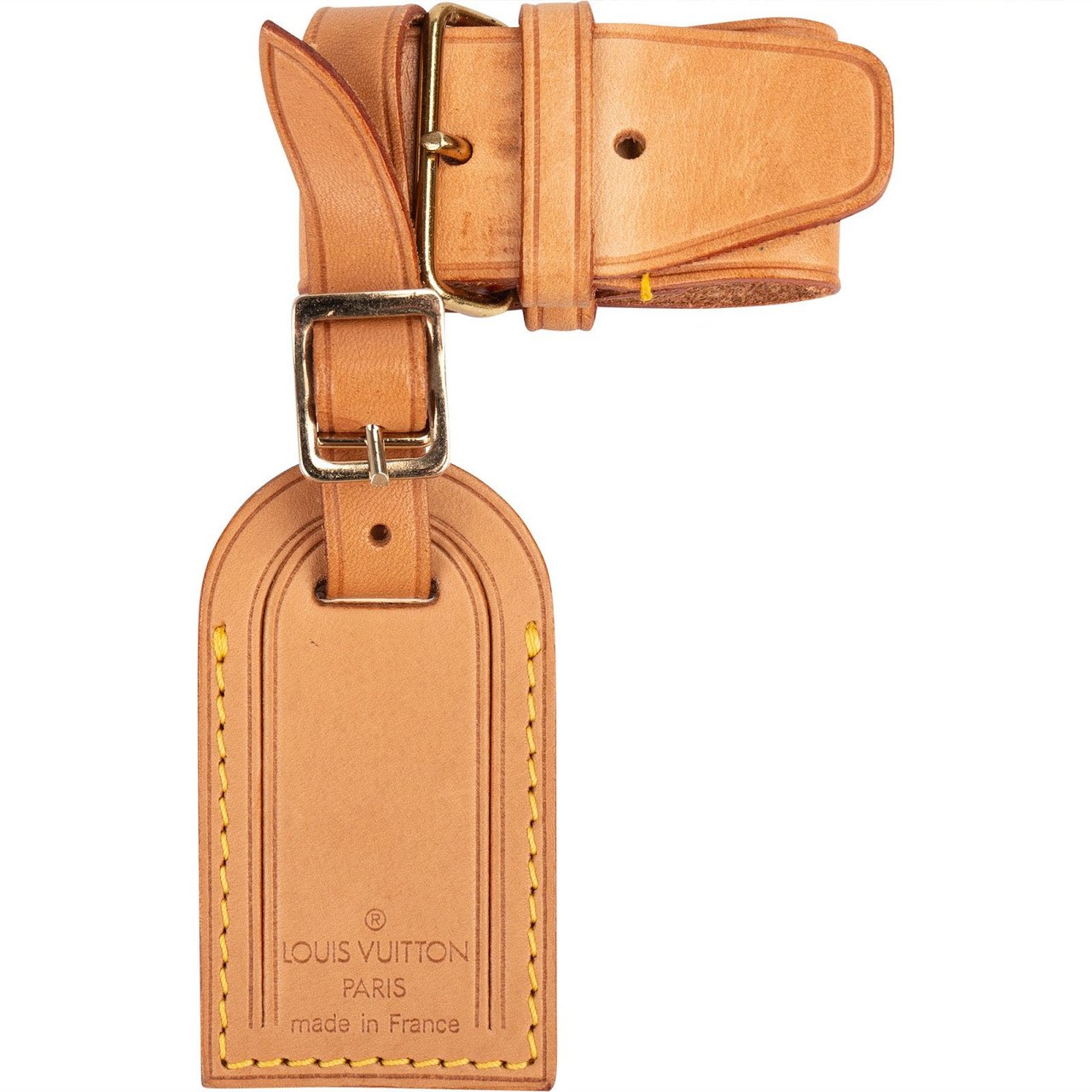 Louis Vuitton Louis Vuitton Vachetta Leather Luggage Tag Set Neutraal