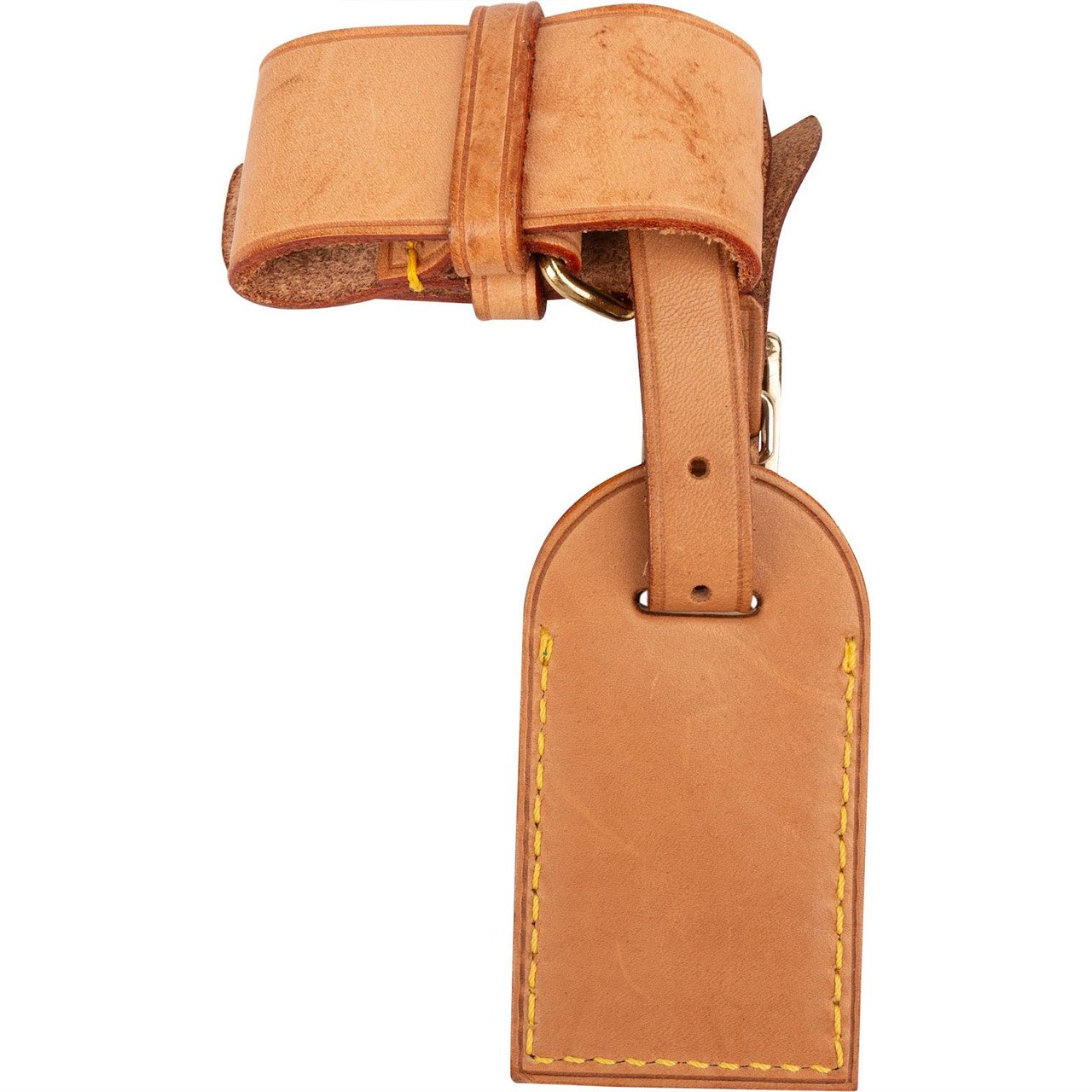 Louis Vuitton Louis Vuitton Vachetta Leather Luggage Tag Set Neutraal