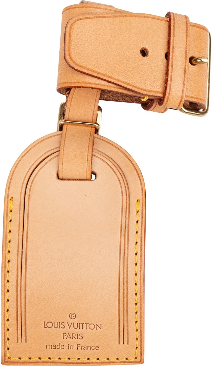 Louis Vuitton Louis Vuitton Vachetta Leather Luggage Tag Set Beige