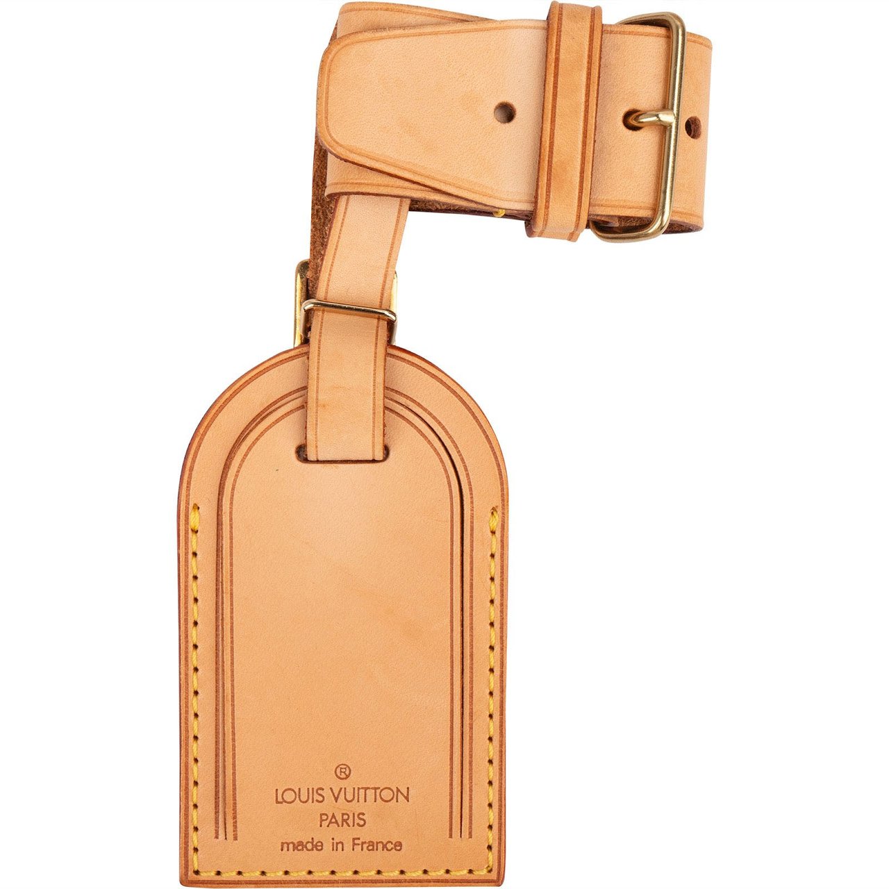 Louis Vuitton Louis Vuitton Vachetta Leather Luggage Tag Set Neutraal
