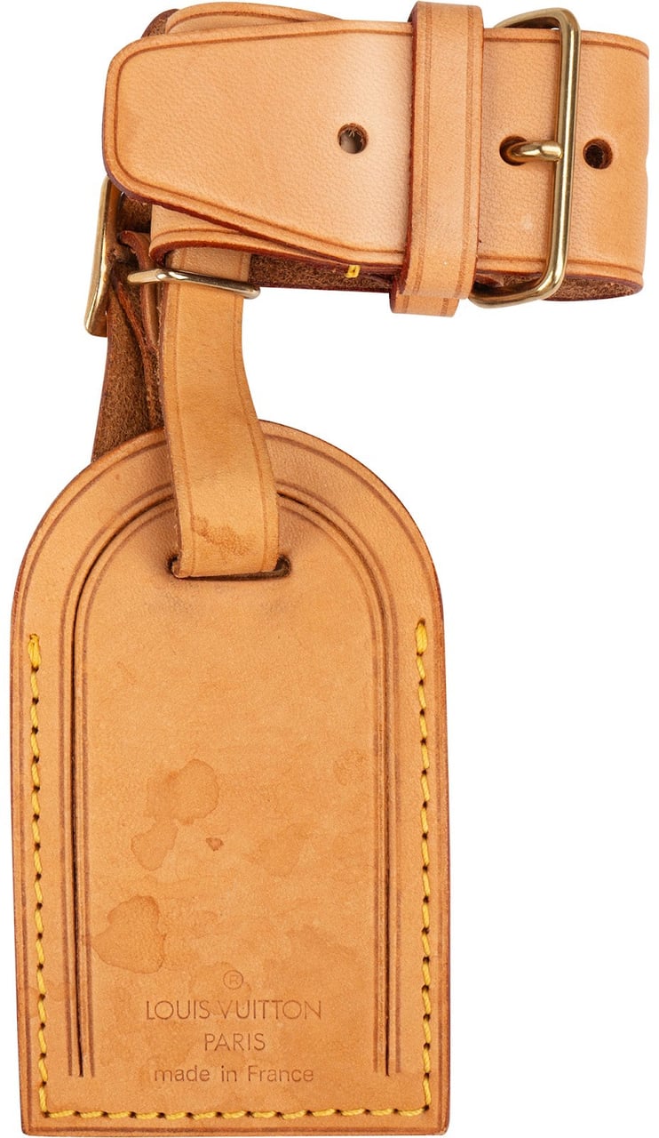 Louis Vuitton Louis Vuitton Vachetta Leather Luggage Tag Set Neutraal