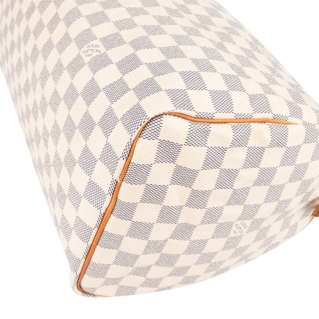 Louis Vuitton Monogram Damier Azur Canvas Speedy 35 Handbag Wit