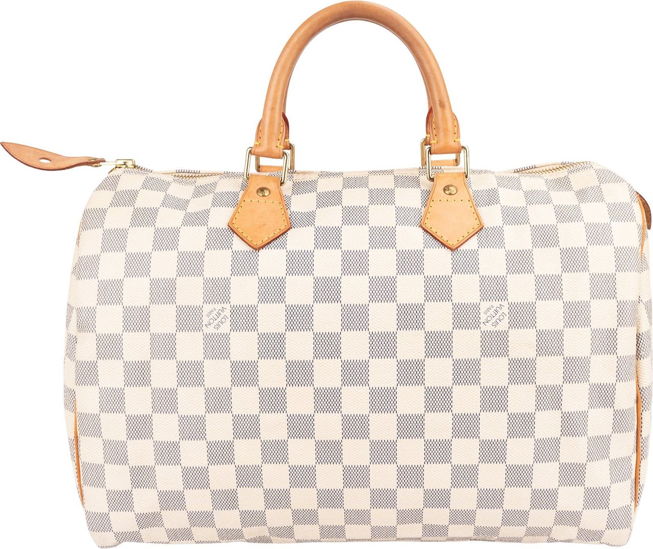 Louis Vuitton Monogram Damier Azur Canvas Speedy 35 Handbag Wit
