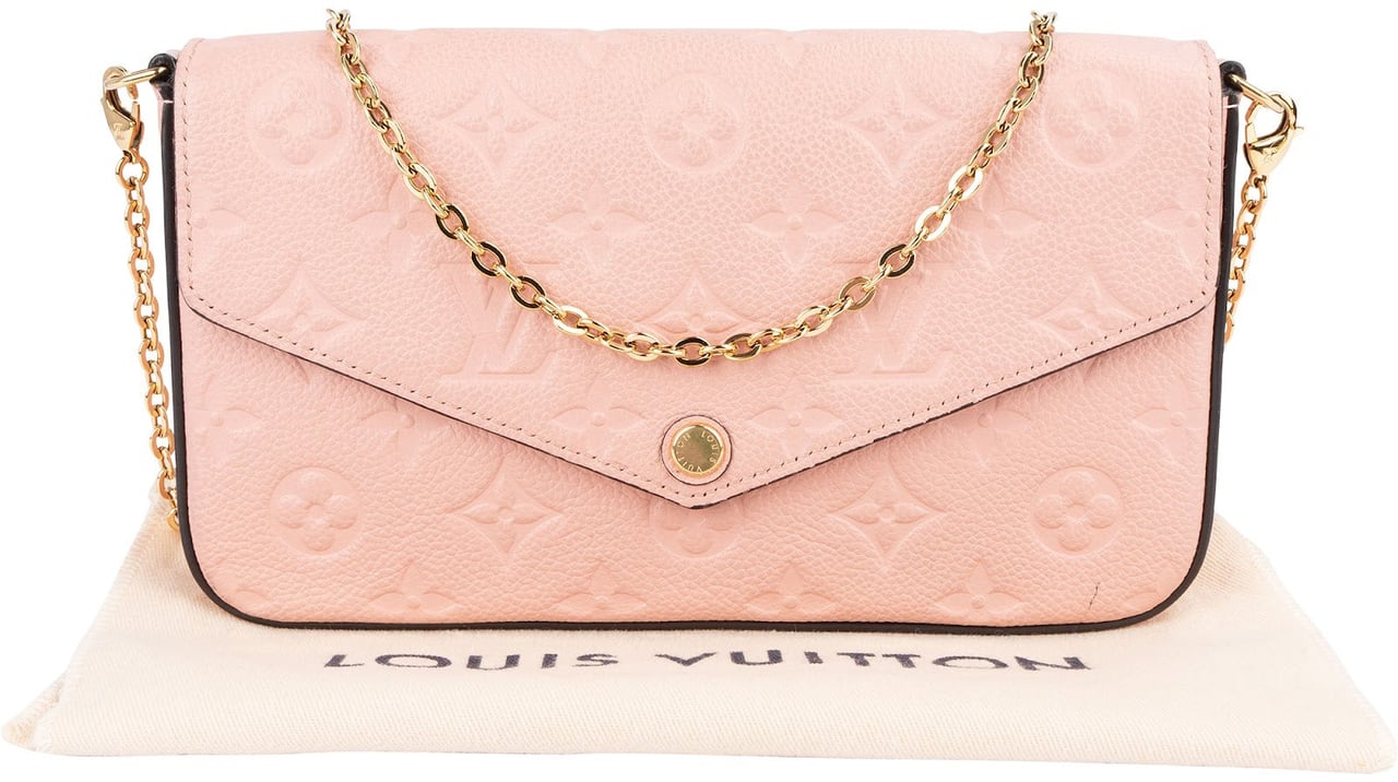 Louis Vuitton Louis Vuitton Monogram Empreinte Leather Félicie Pochette Crossbody Bag Rood