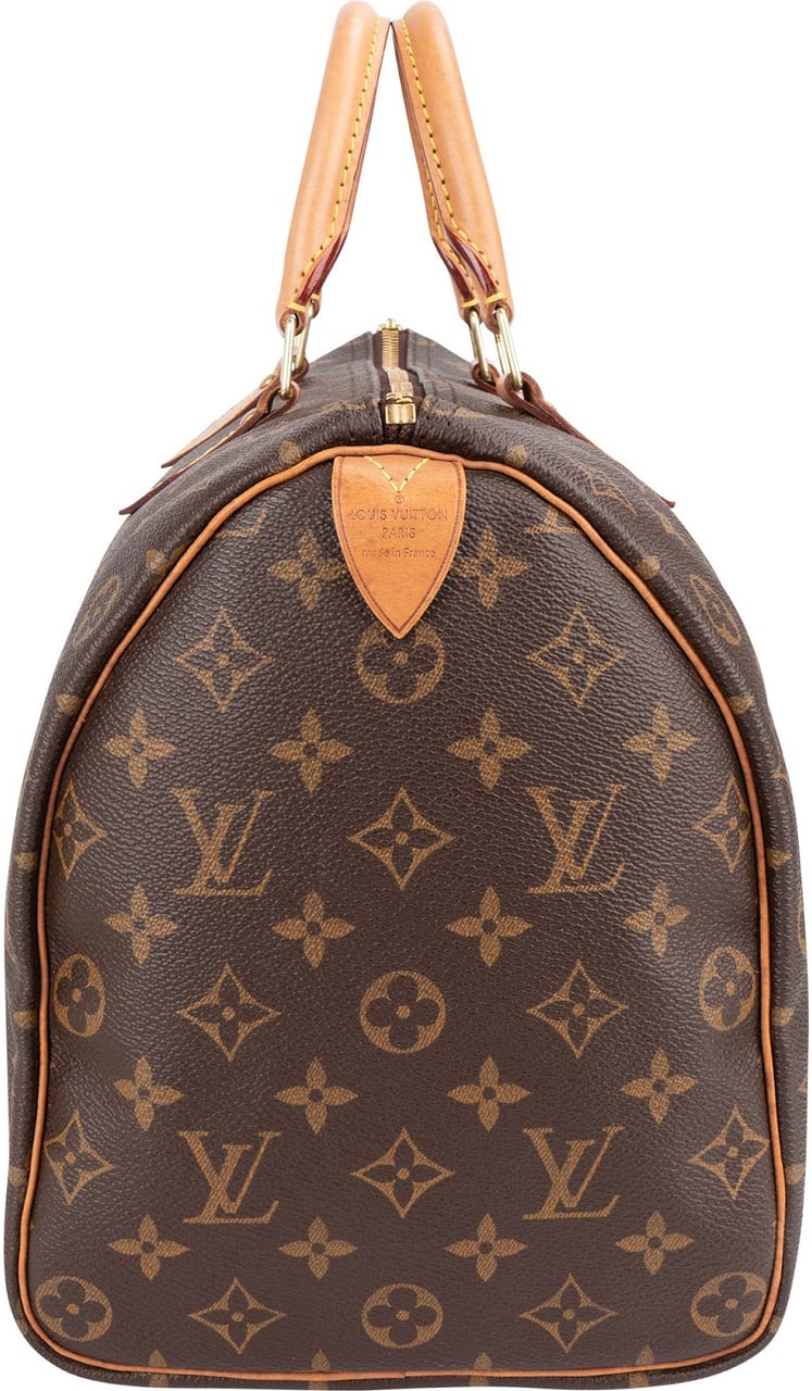 Louis Vuitton Louis Vuitton Monogram Canvas Speedy 35 Handbag Bruin