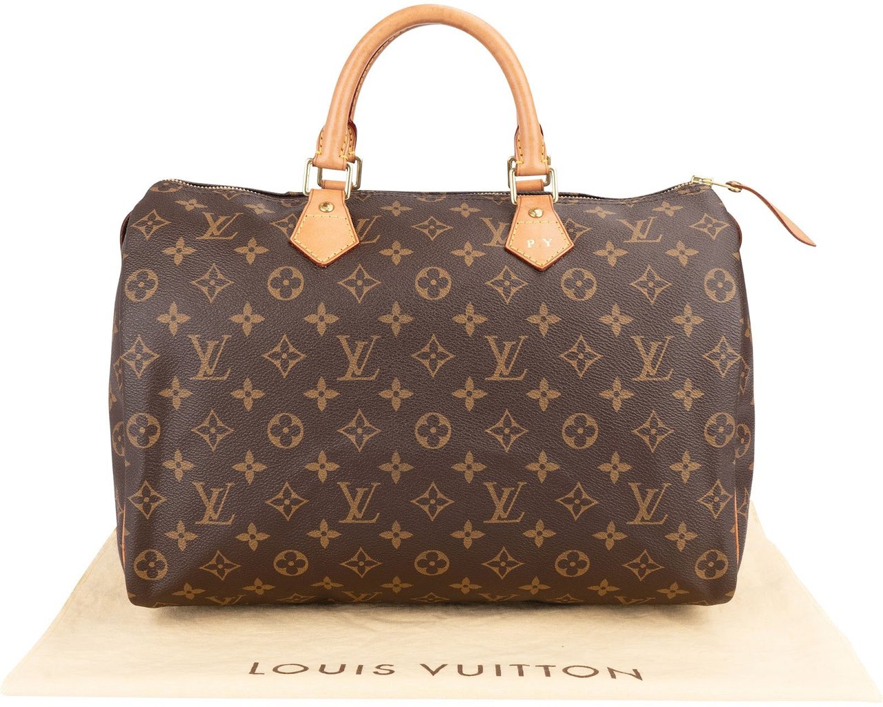 Louis Vuitton Louis Vuitton Monogram Canvas Speedy 35 Handbag Bruin