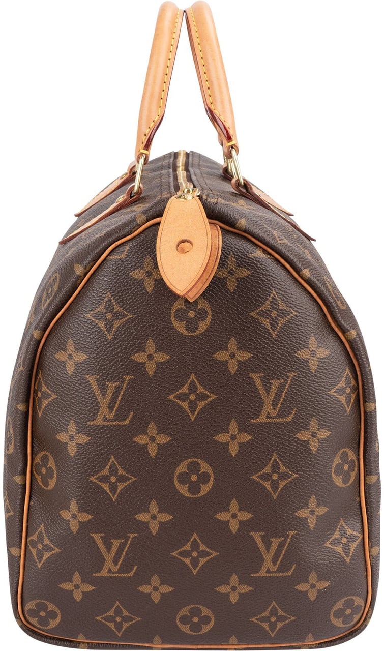 Louis Vuitton Louis Vuitton Monogram Canvas Speedy 35 Handbag Bruin