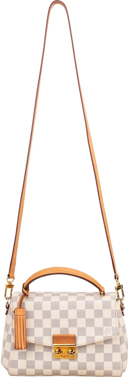 Louis Vuitton Louis Vuitton Monogram Damier Azur Croisette Handbag Wit