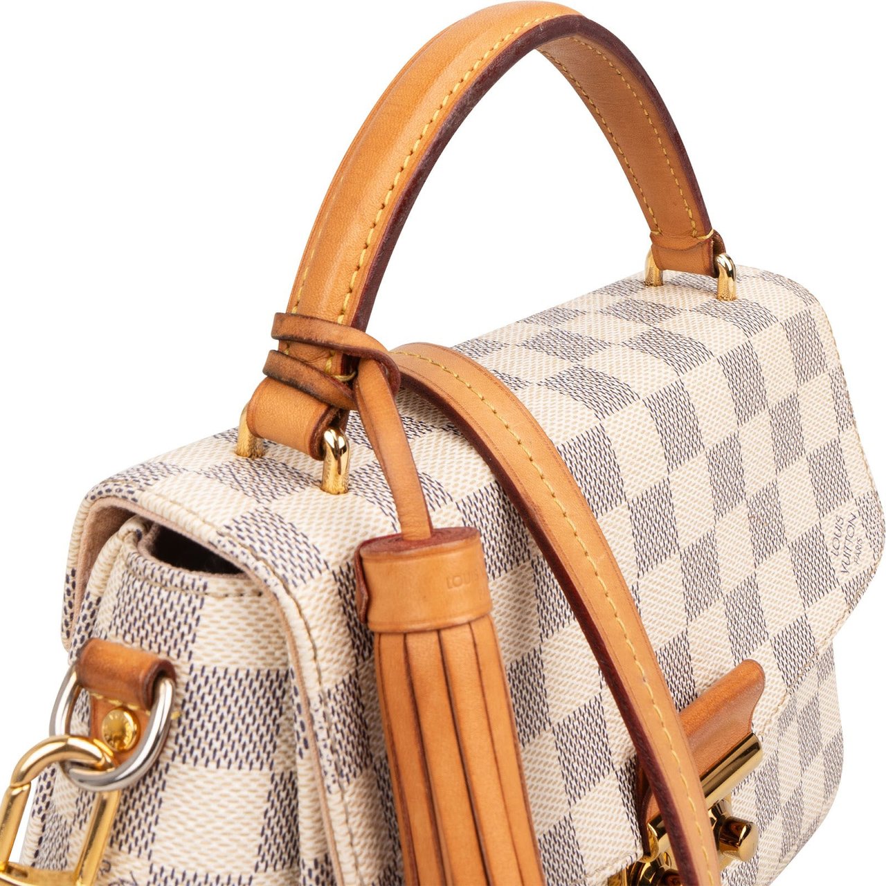 Louis Vuitton Louis Vuitton Monogram Damier Azur Croisette Handbag Wit
