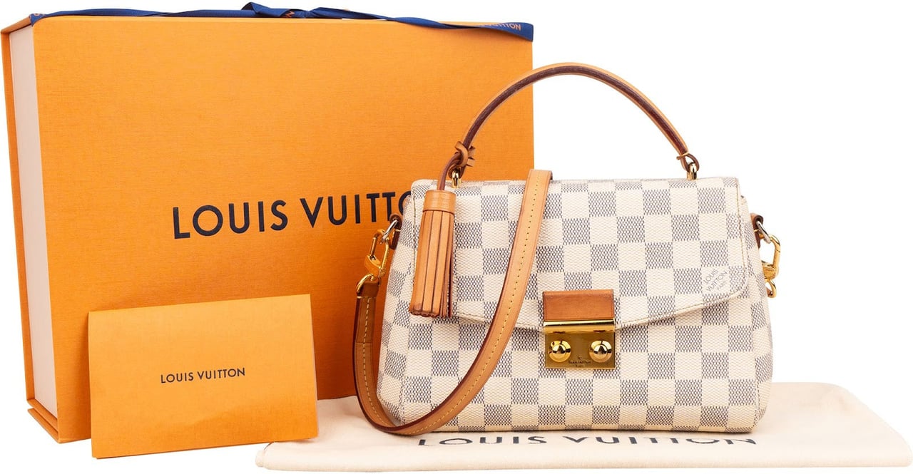 Louis Vuitton Louis Vuitton Monogram Damier Azur Croisette Handbag Wit