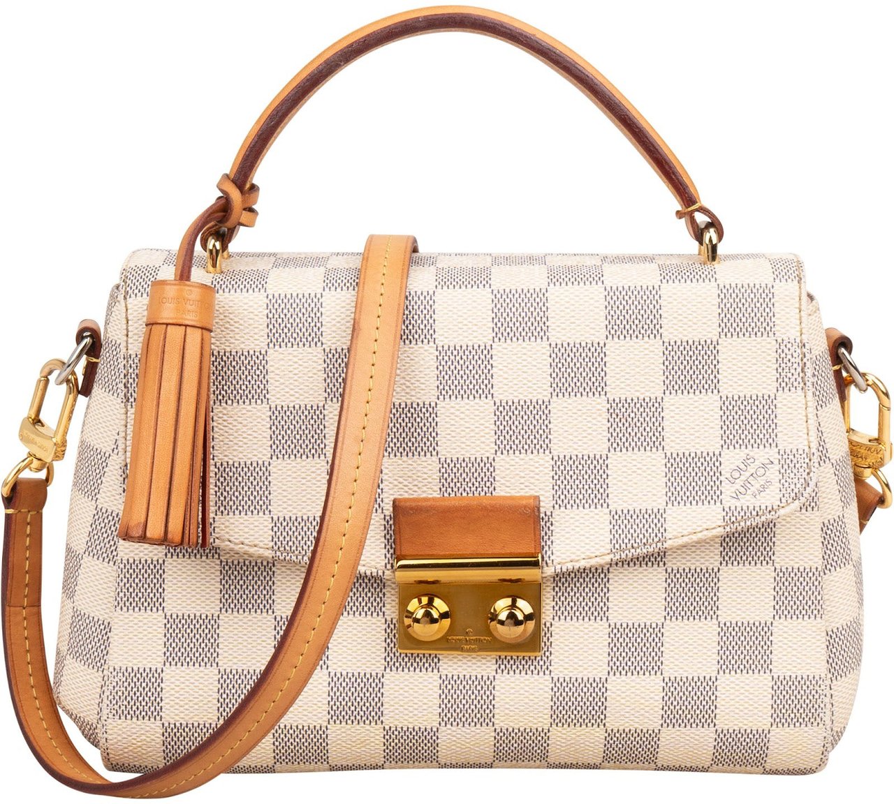 Louis Vuitton Louis Vuitton Monogram Damier Azur Croisette Handbag Wit