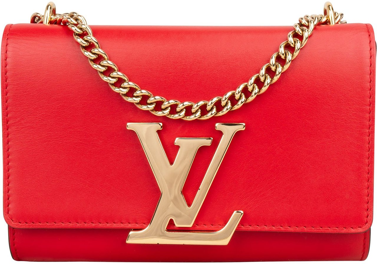 Louis Vuitton Louis Vuitton Rouge Leather Louise MM Crossbody Bag Rood