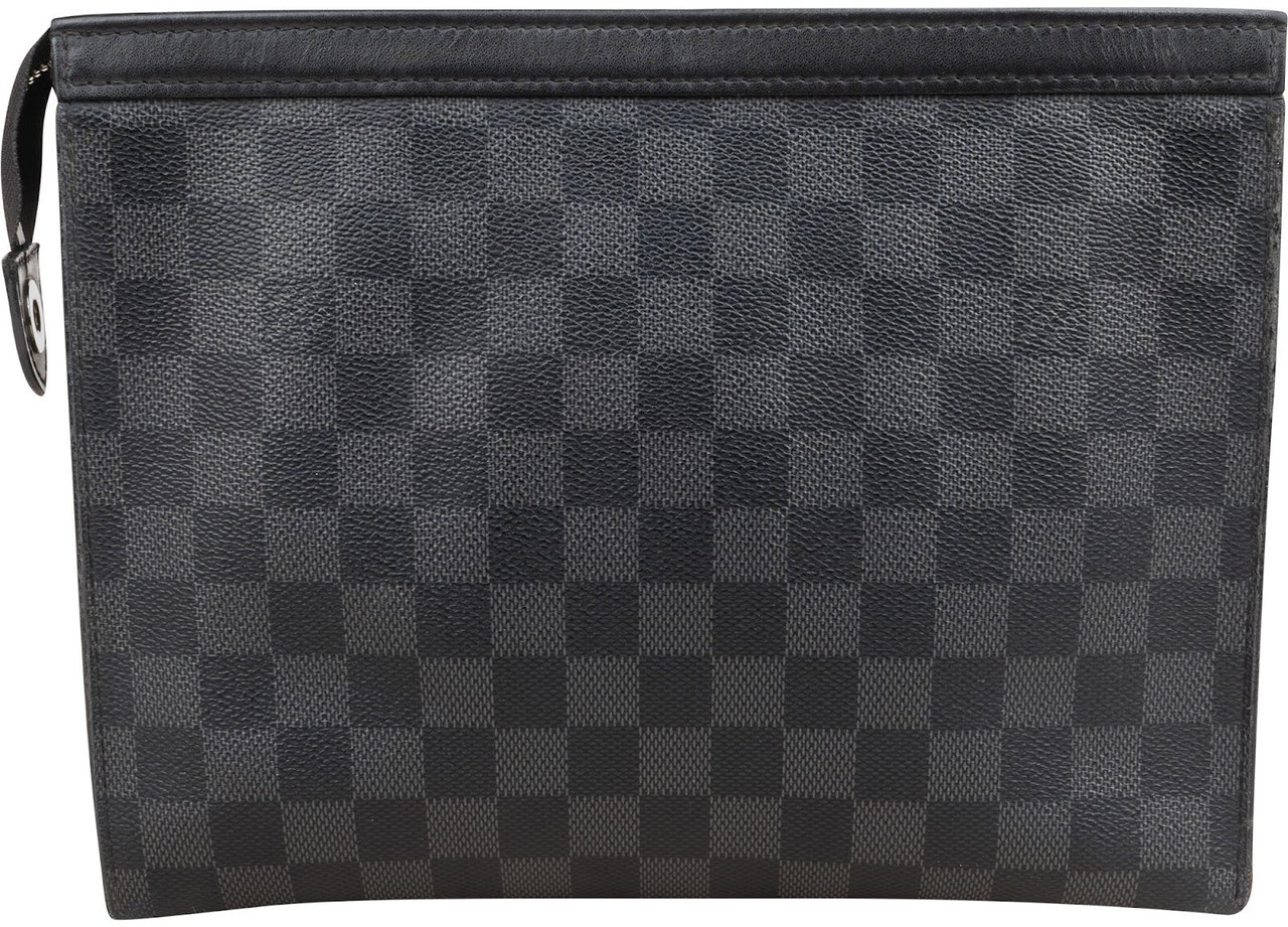 Louis Vuitton Louis Vuitton Monogram Damier Graphite Pochette Voyage MM Clutch Zwart