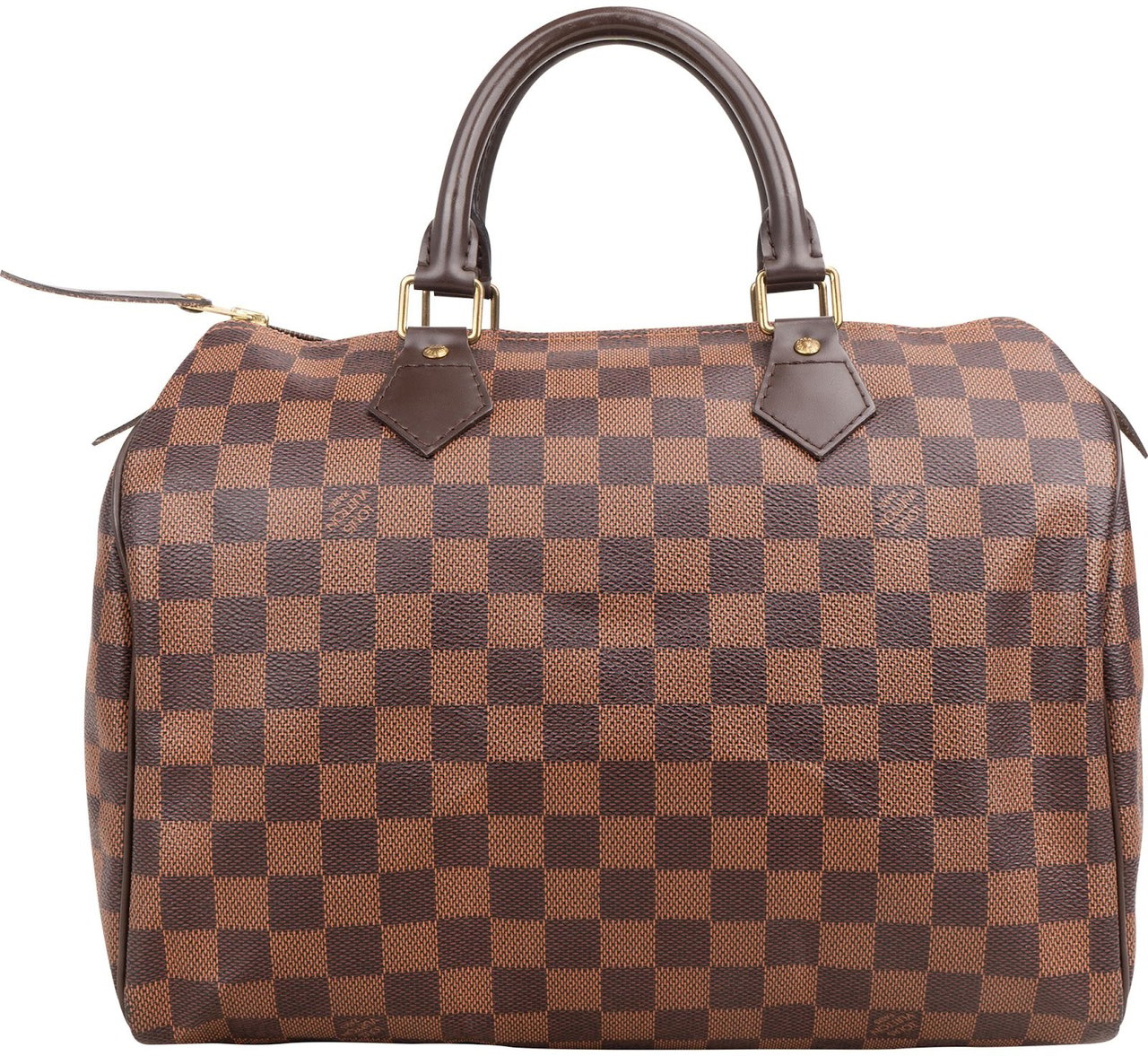 Louis Vuitton Monogram Damier Ebene Canvas Speedy 30 Handbag Bruin