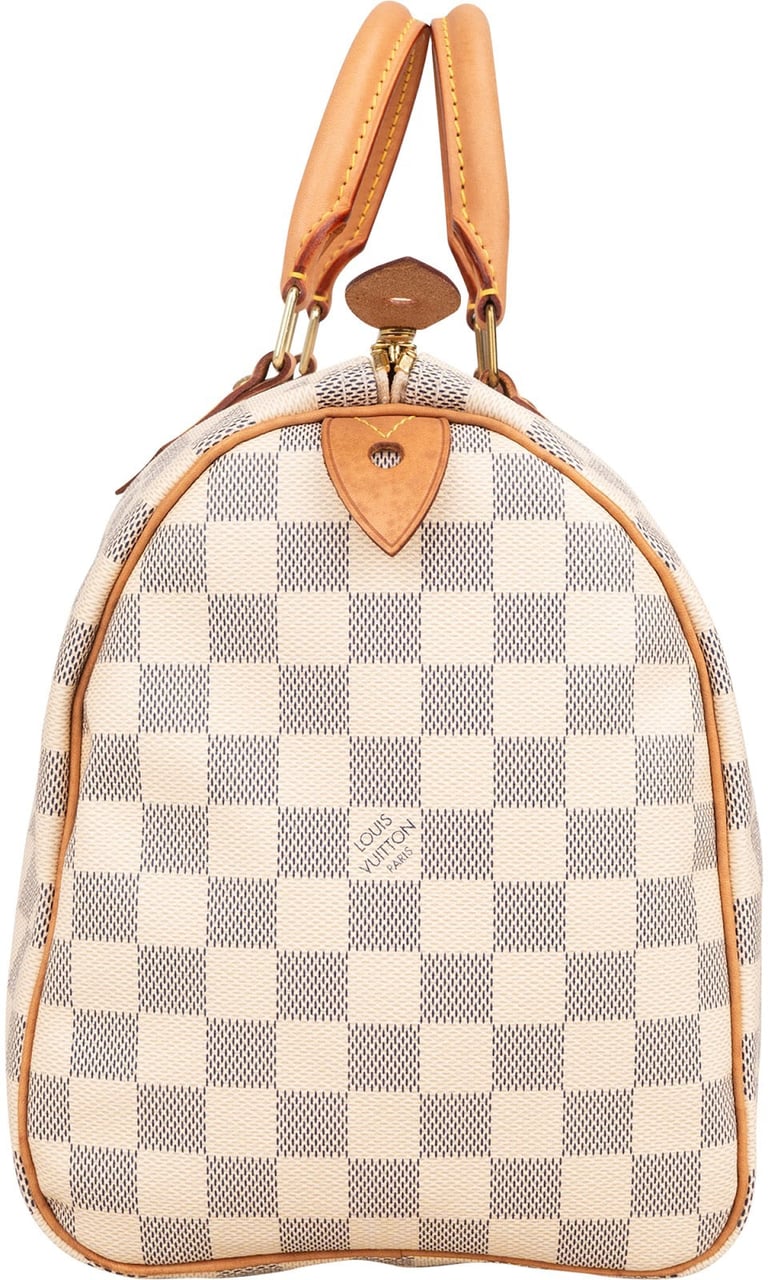 Louis Vuitton Louis Vuitton Monogram Damier Azur Speedy 30 Handbag Wit