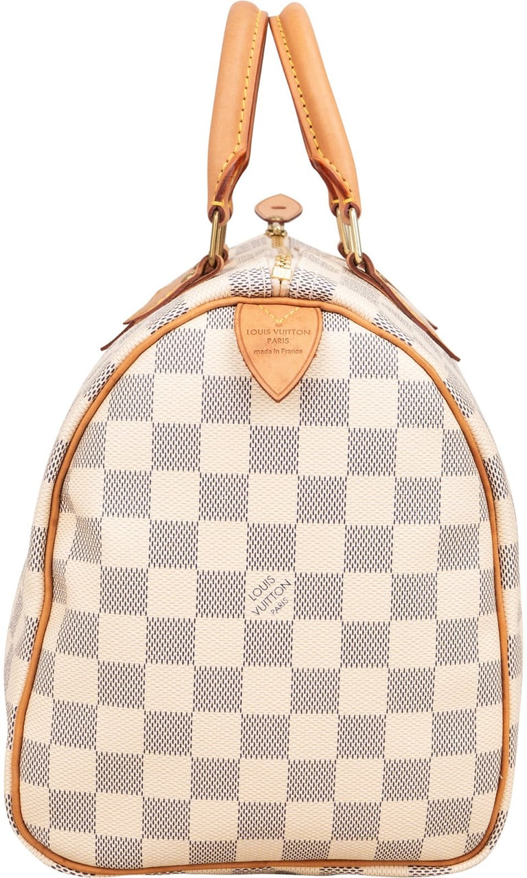 Louis Vuitton Louis Vuitton Monogram Damier Azur Speedy 30 Handbag Wit