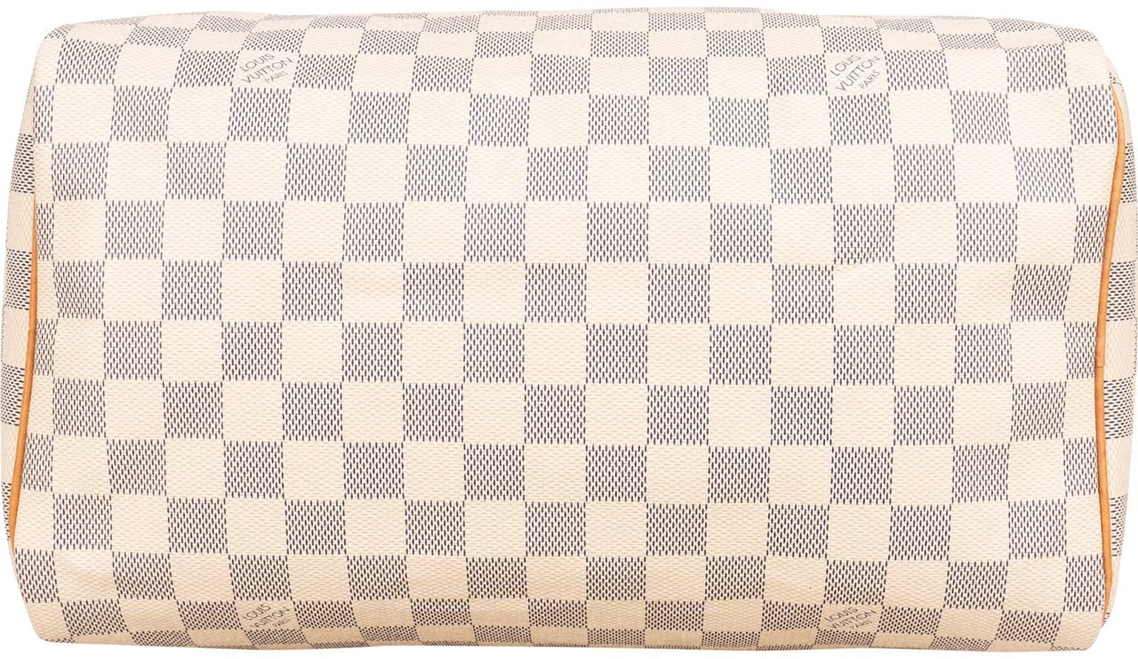Louis Vuitton Louis Vuitton Monogram Damier Azur Speedy 30 Handbag Wit