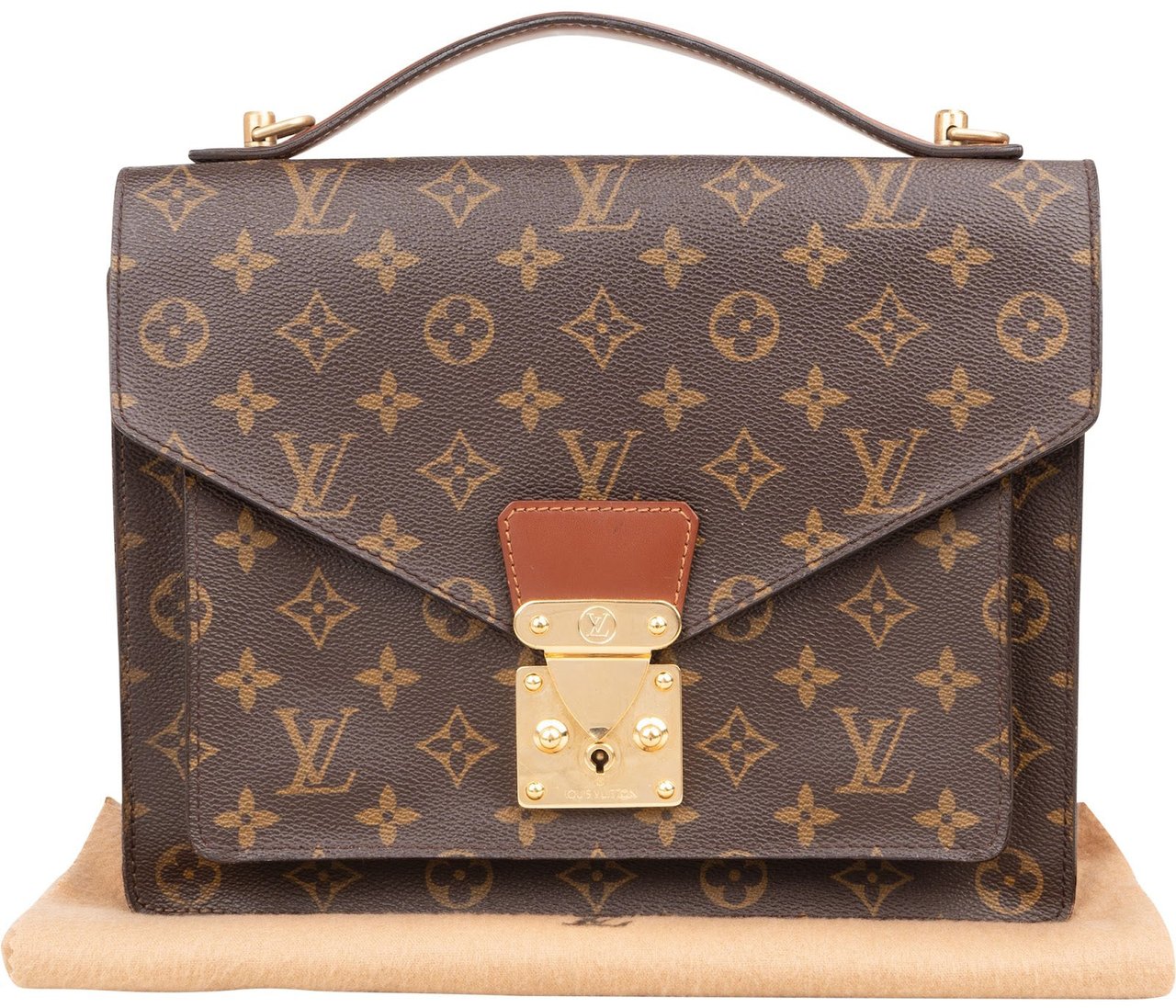 Louis Vuitton Louis Vuitton Monogram Canvas Monceau Handbag Bruin
