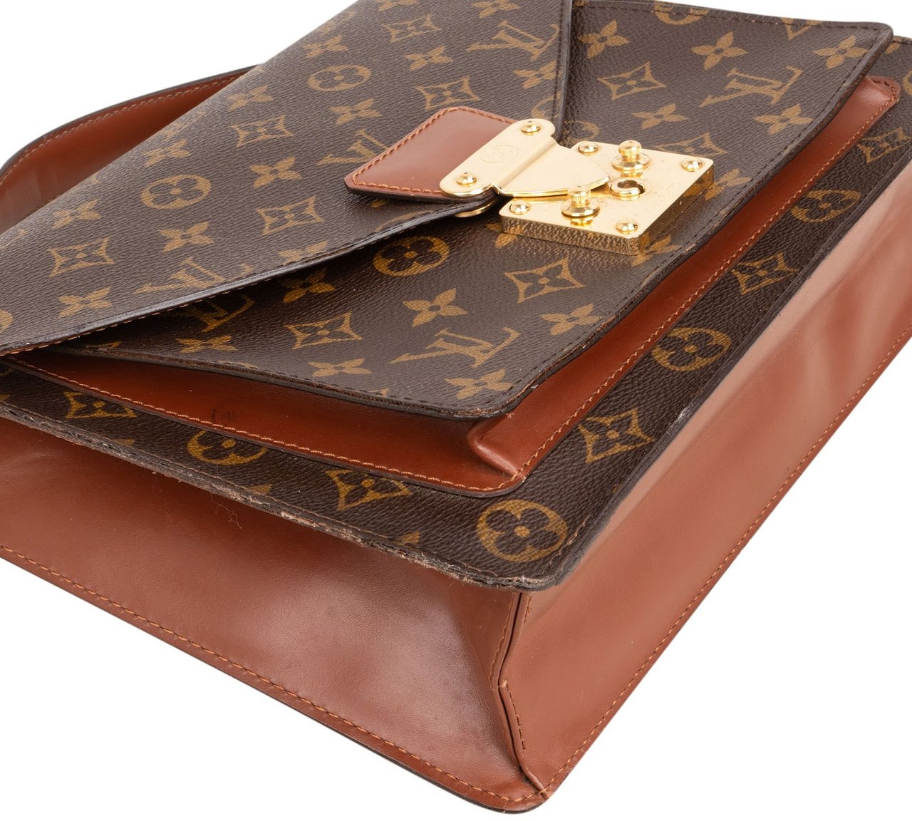 Louis Vuitton Louis Vuitton Monogram Canvas Monceau Handbag Bruin
