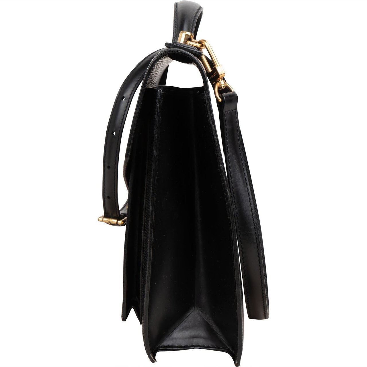 Louis Vuitton Louis Vuitton Noir Epi Leather Monceau Handbag Zwart