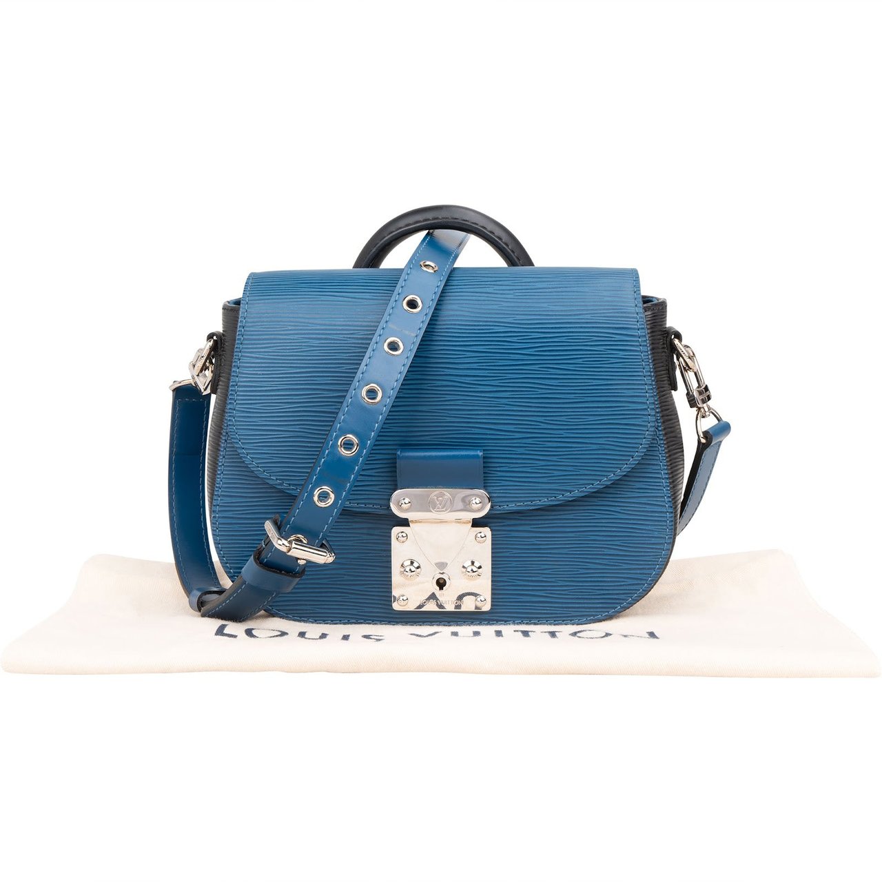 Louis Vuitton Louis Vuitton Blue Epi Leather Eden PM Crossbody Handbag Blauw