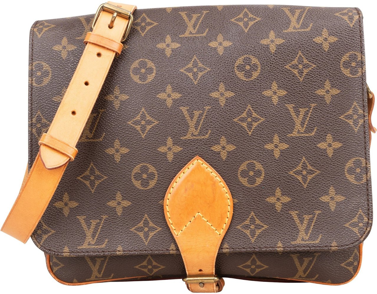 Louis Vuitton Louis Vuitton Monogram Canvas Cartouchiere GM Crossbody Bag Bruin