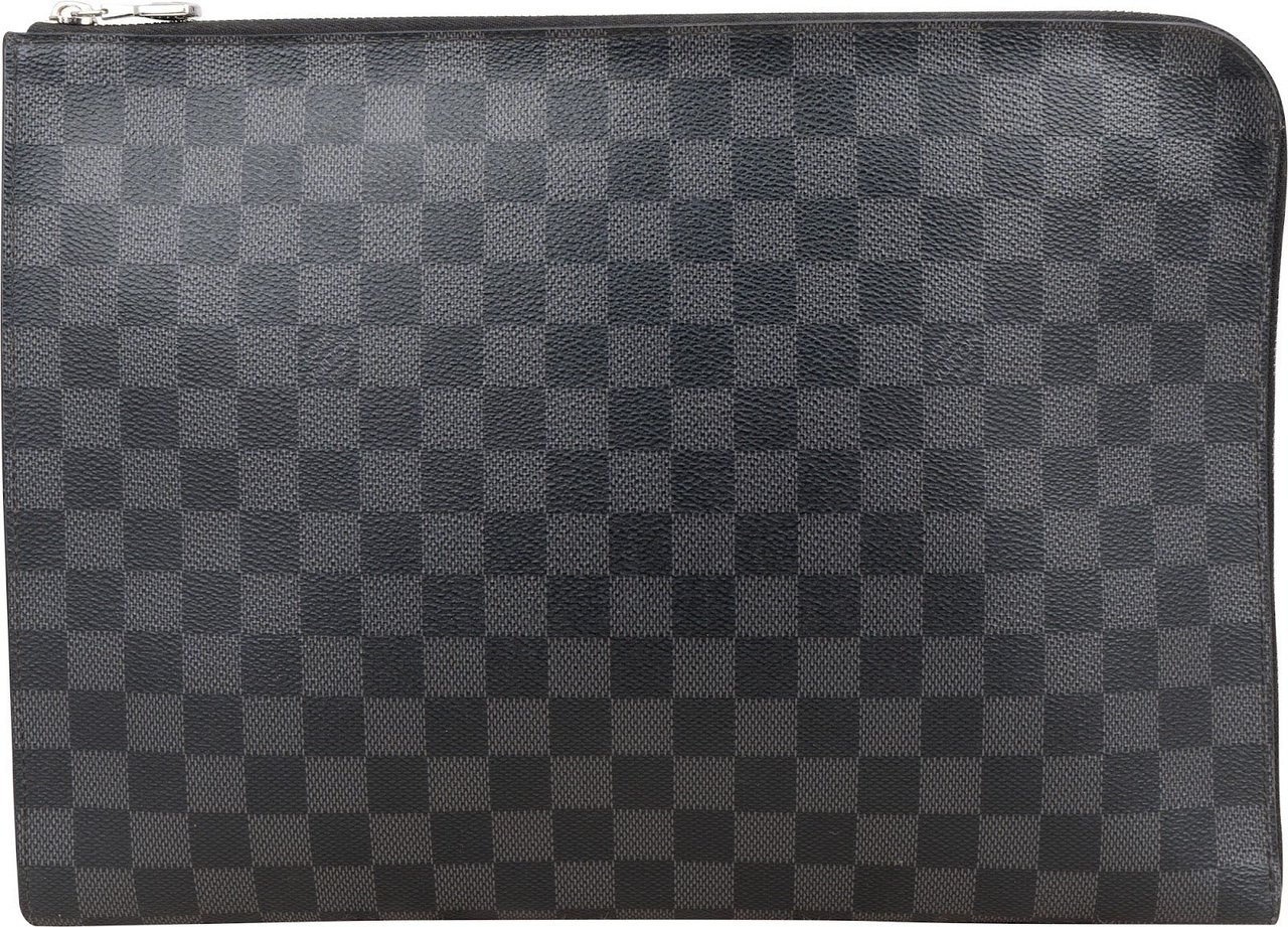 Louis Vuitton Louis Vuitton Monogram Damier Graphite Pochette Voyage MM Clutch Zwart