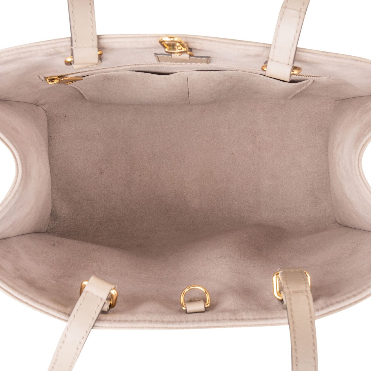 Louis Vuitton Louis Vuitton Leather Monogram Giant OnTheGo MM Handbag Taupe