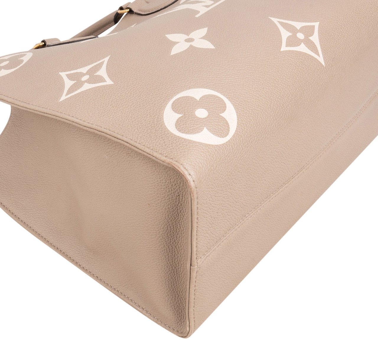 Louis Vuitton Louis Vuitton Leather Monogram Giant OnTheGo MM Handbag Taupe