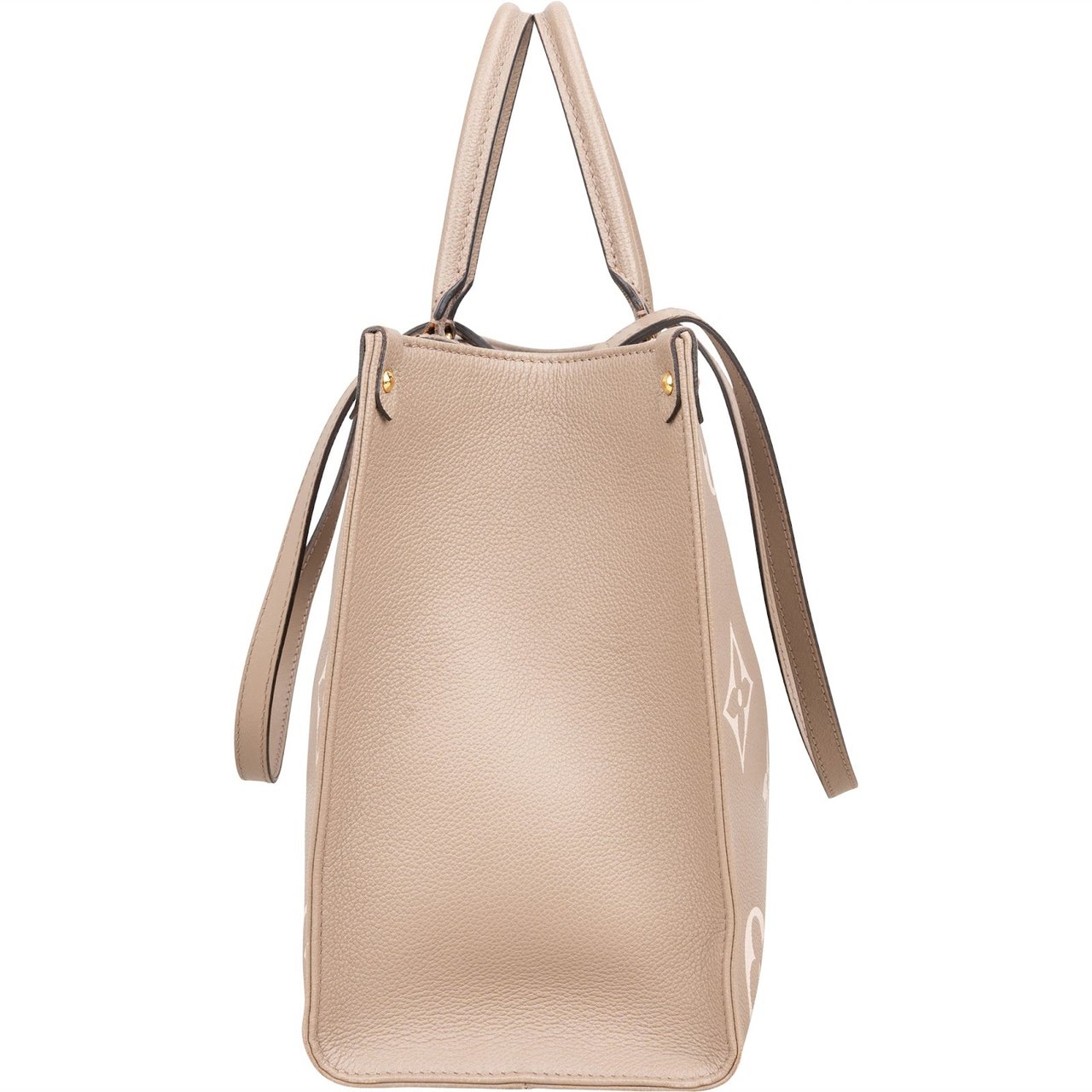 Louis Vuitton Louis Vuitton Leather Monogram Giant OnTheGo MM Handbag Taupe