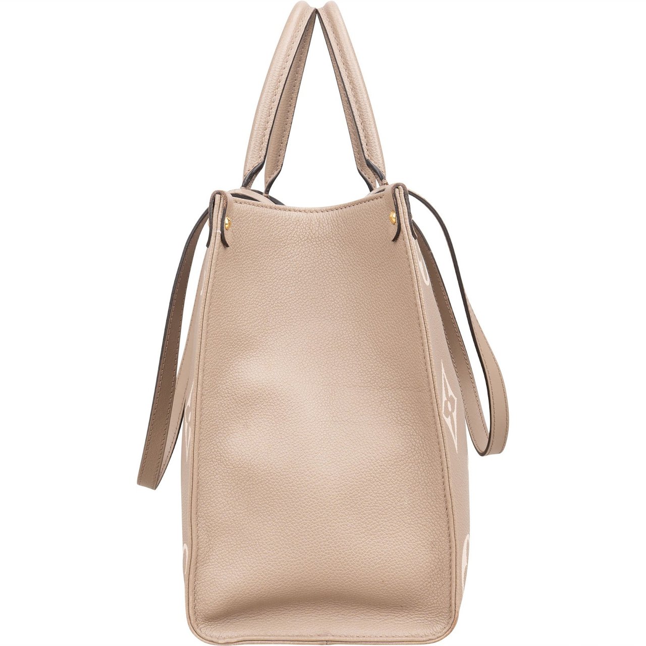 Louis Vuitton Louis Vuitton Leather Monogram Giant OnTheGo MM Handbag Taupe