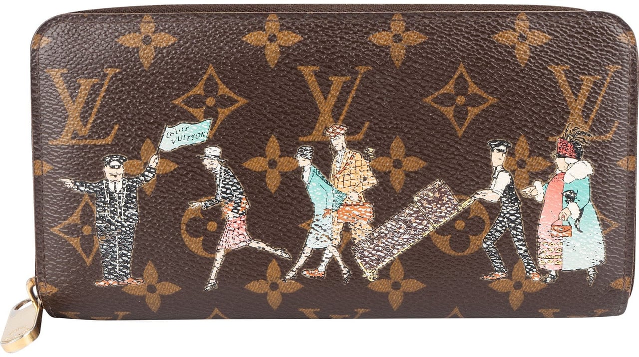 Louis Vuitton Louis Vuitton Monogram Canvas Illustre Transazlantic Zippy Wallet Bruin