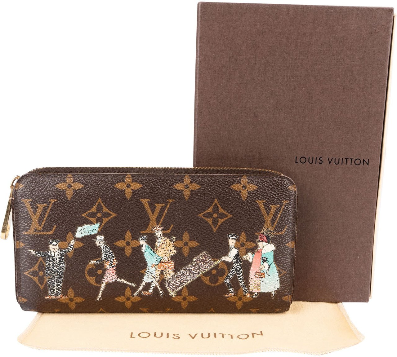 Louis Vuitton Louis Vuitton Monogram Canvas Illustre Transazlantic Zippy Wallet Bruin