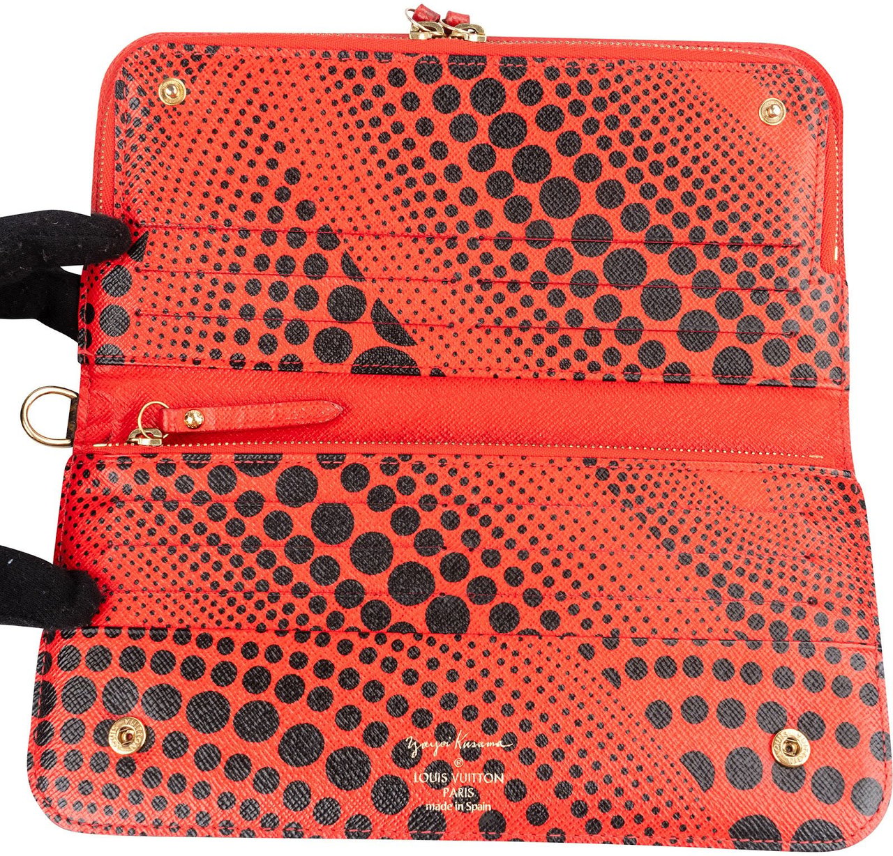 Louis Vuitton Limited Monogram Canvas Kusama Waves Isolite Zippy Wallet Bruin