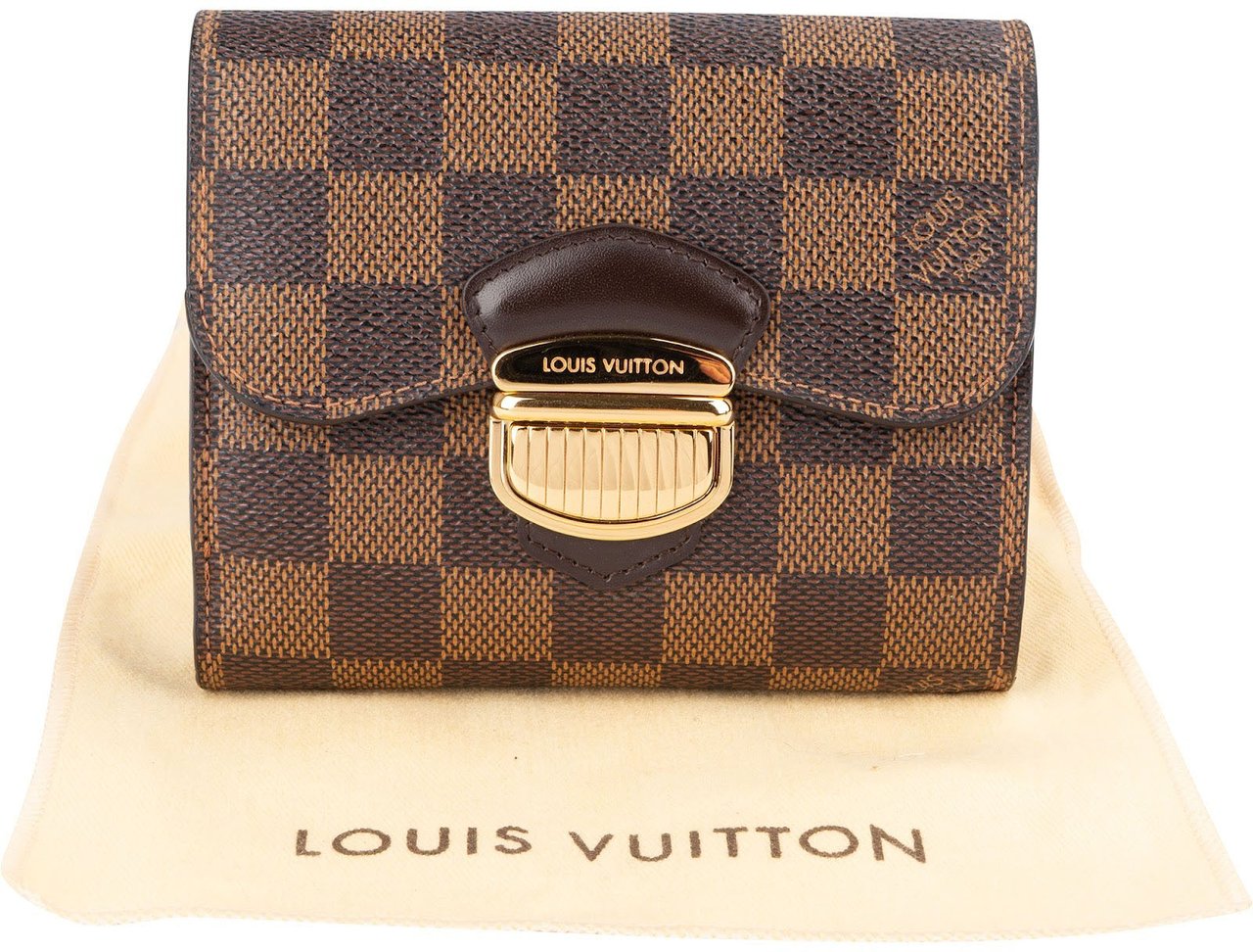 Louis Vuitton Louis Vuitton Monogram Damier Ebene Koala Compact Wallet Bruin