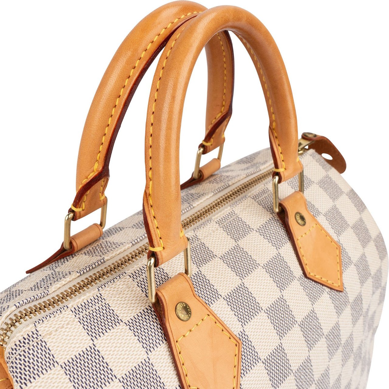 Louis Vuitton Louis Vuitton Monogram Damier Azur Canvas Speedy 25 Handbag Wit