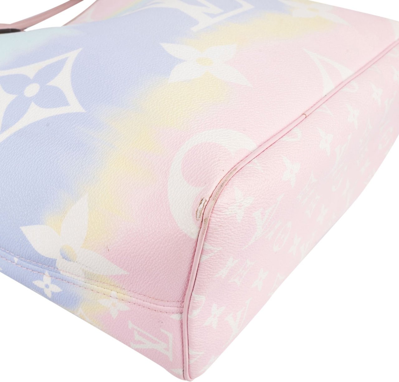 Louis Vuitton Monogram Giant Escale Rainbow Neverfull MM Shoulder Bag Divers