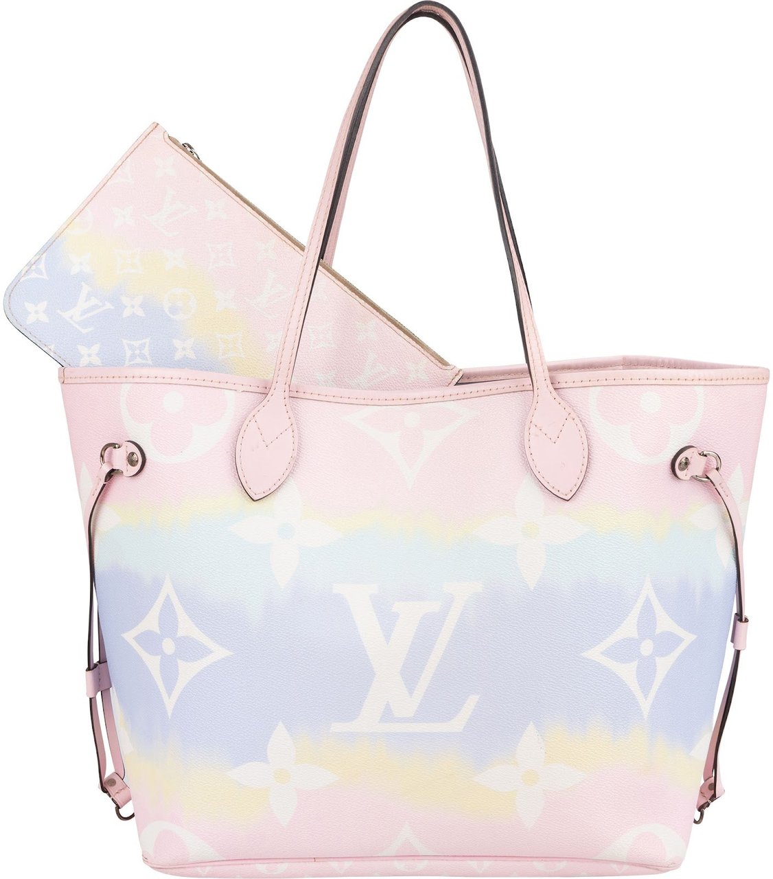 Louis Vuitton Monogram Giant Escale Rainbow Neverfull MM Shoulder Bag Divers
