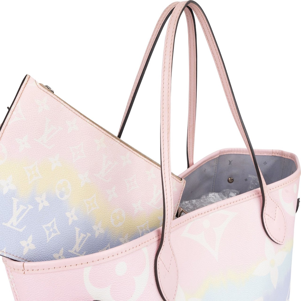 Louis Vuitton Monogram Giant Escale Rainbow Neverfull MM Shoulder Bag Divers