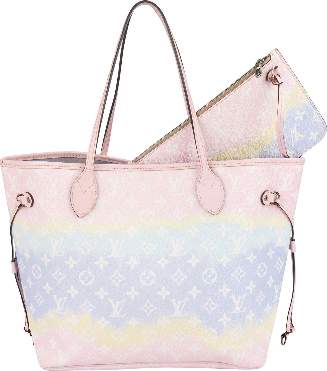 Louis Vuitton Monogram Giant Escale Rainbow Neverfull MM Shoulder Bag Divers